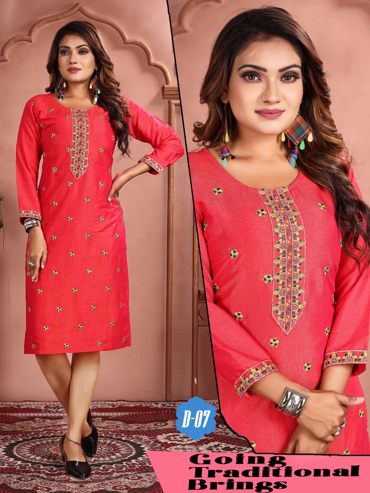 Kinti Simona Embroidery Designer Kurtis Catalog